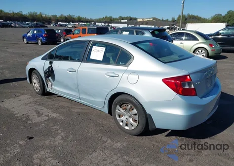 2012 Honda Civic Lx z USA, uszkodzony, nr VIN 2HGFB2F51CH509924